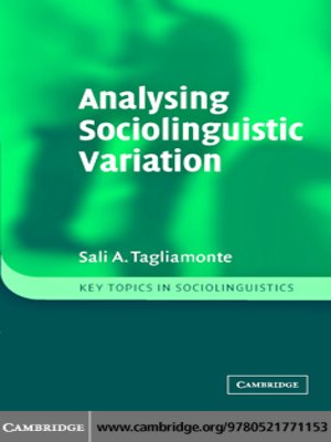 cover image of Analysing Sociolinguistic Variation